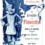 Couverture illustrée ancienne des Aventures de Pinocchio de Carlo Collodi